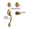 43022 - Jaladera y perilla, Lugo llave-llave, LA, HERMEX