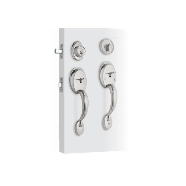 23678 - Doble jaladera y perilla, Berna mariposa, cromo mate, BASIC