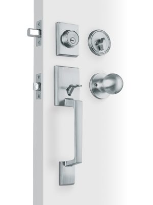 44999 - Jaladera y perilla, Porto llave-mariposa, cromo mate, HERMEX