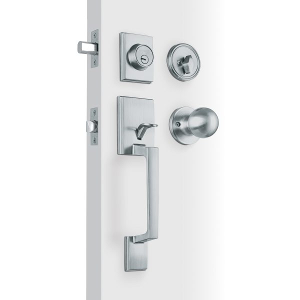 44999 - Jaladera y perilla, Porto llave-mariposa, cromo mate, HERMEX