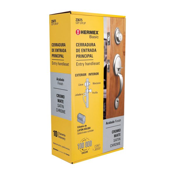 CEP-31PJPE1.jpg 23675 - Jaladera y perilla, Berna llave-mariposa, cromo mate, BASIC