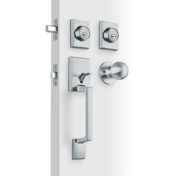 45279 - Jaladera y perilla Porto llave-llave, cromo mate, Hermex