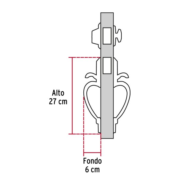 27240 - Doble jaladera y perilla, Berna mariposa, negro, BASIC