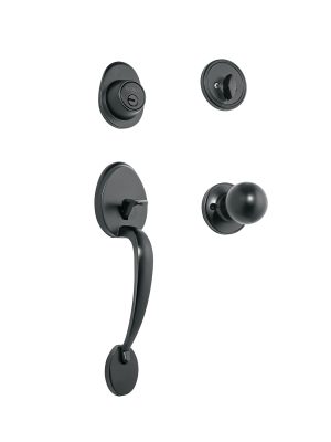 48437 - Jaladera y perilla, Lugo llave-mariposa, negro, HERMEX