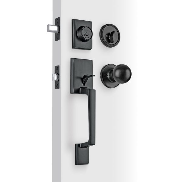 45229 - Jaladera y perilla, Porto llave-mariposa, negro, HERMEX