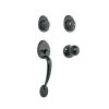48436 - Jaladera y perilla, Lugo llave-llave, negro, HERMEX