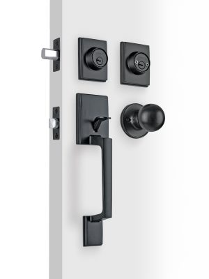 45296 - Jaladera y perilla Porto llave-llave, negro