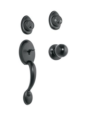 27238 - Jaladera y perilla, Berna llave-llave, negro, BASIC