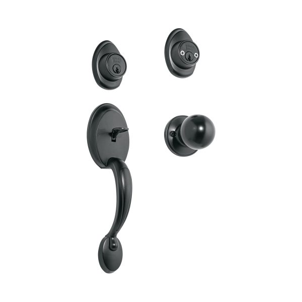 27238 - Jaladera y perilla, Berna llave-llave, negro, BASIC