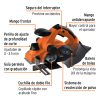 100502 - Cepillo eléctrico 3-1/4', 850W, TRUPER PRO