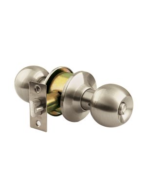 44064 - Cerradura tipo esfera para recámara, níquel satín, Hermex