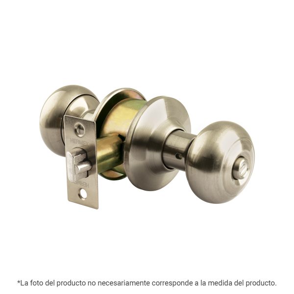 44052 - Cerradura tipo oval para entrada, níquel satín, Hermex