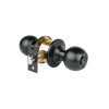 47910 - Cerradura pomo, negro, esfera, recámara, HERMEX