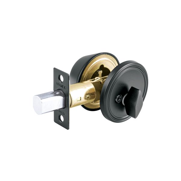 49224 - Cerrojo llave-mariposa negro, llave de puntos, HERMEX