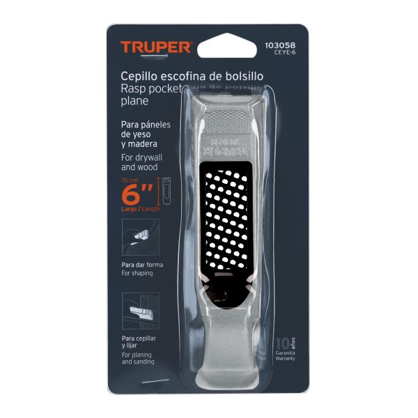 103058 - Cepillo escofina para muros de yeso, 6', Truper