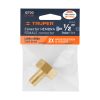 12700 - Conector 1/2' hembra de latón sólido para manguera, Truper