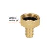 12700 - Conector 1/2' hembra de latón sólido para manguera, Truper