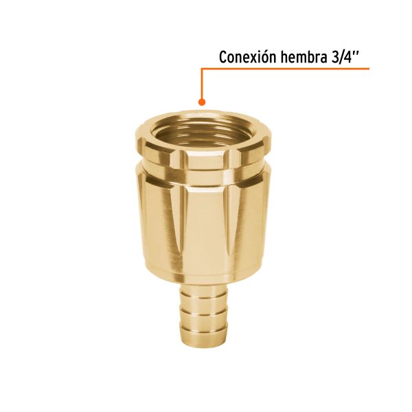 101163 - Conector 1/2' hembra robusto de aluminio, Truper