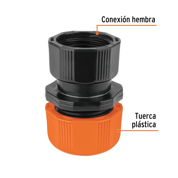 CF-1-2TFC1.jpg 102989 - Conector 1/2' hembra de ABS con tuerca de ajuste manual