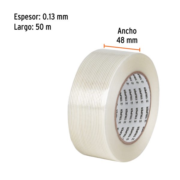 103040 - Cinta flejadora con filamentos 48mm x 50 m, transparente