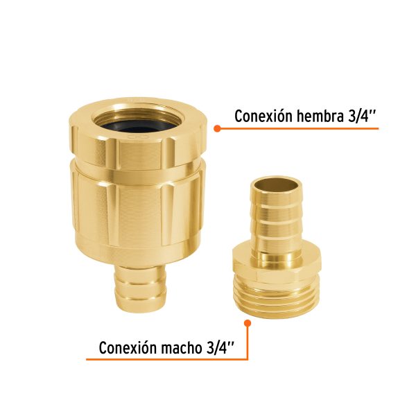 101168 - Juego de conectores 5/8' macho/hembra robustos de aluminio