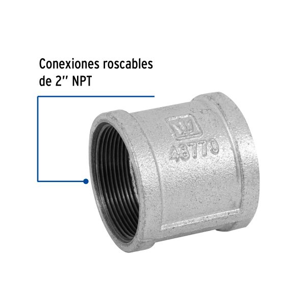 48770 - Cople reforzado de acero galvanizado de 2', Foset