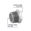 47504 - Reducción bushing acero galvanizado 1'x1/2', Foset