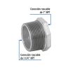 48776 - Reducción bushing acero galvanizado 1-1/4 x 1', Foset
