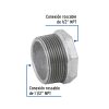 48777 - Reducción bushing acero galvanizado 1-1/2 x 1/2', Foset