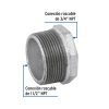 48778 - Reducción bushing acero galvanizado 1-1/2 x 3/4', Foset