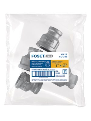 43975 - Reducción campana acero galvanizado 1x1/2', FOSET