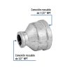 48764 - Reducción campana acero galvanizado 1-1/2' x 1/2', Foset