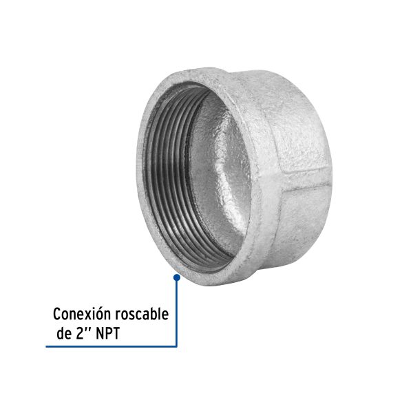 48788 - Tapón hembra 2' de acero galvanizado, Foset