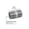 47531 - Niple de acero galvanizado 1' x 2', Foset