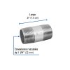 48829 - Niple de acero galvanizado 1-1/4 x 3', Foset