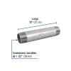 48840 - Niple de acero galvanizado 1-1/2 x 10', Foset
