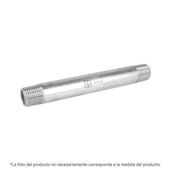 43981 - Niple de acero galvanizado 1/4' x 2', Foset