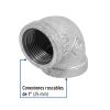 47559 - Codo 90° acero galvanizado de 1', Foset