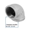 48750 - Codo 90° acero galvanizado de 1-1/2', Foset