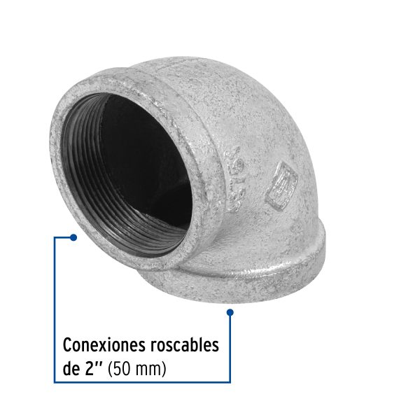 48751 - Codo 90° acero galvanizado de 2', Foset