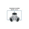 48740 - Codo rincón acero galvanizado de 1/2', Foset