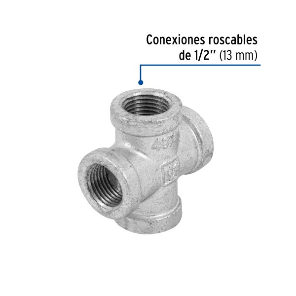 48743 - Cruz de acero galvanizado 1/2', Foset