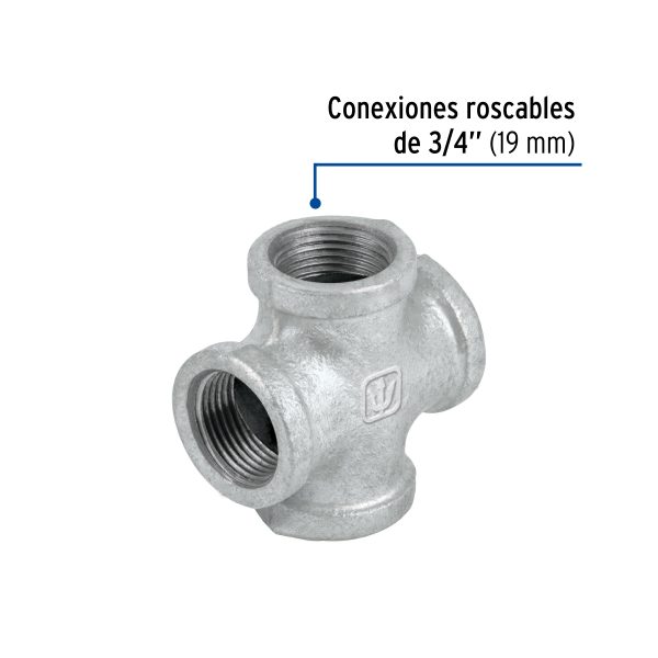 48744 - Cruz de acero galvanizado 3/4', Foset