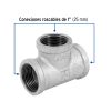 47487 - Tee sencilla 1' acero galvanizado, Foset