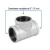 48757 - Tee sencilla 2' acero galvanizado, Foset