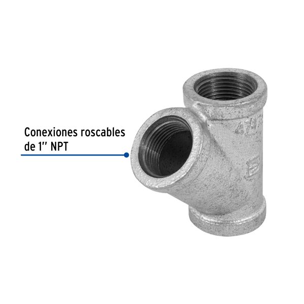 47475 - Yee sencilla 1' acero galvanizado, Foset