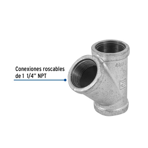 48758 - Yee sencilla 1-1/4' acero galvanizado, Foset