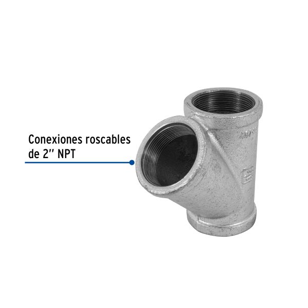 48760 - Yee sencilla 2' acero galvanizado, Foset