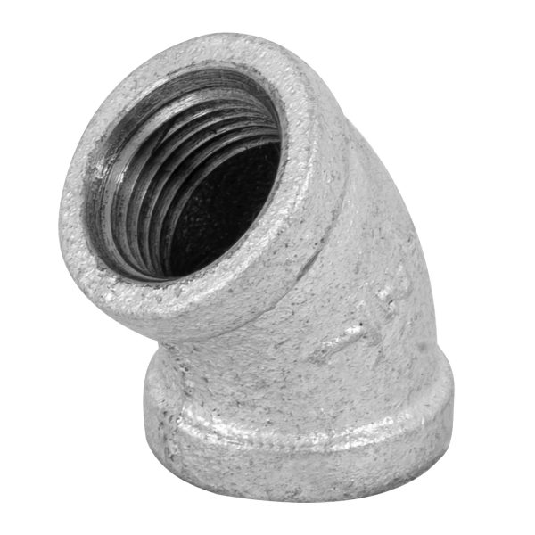 47539 - Codo 45° acero galvanizado de 1/2', Foset