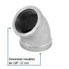 48752 - Codo 45° acero galvanizado de 1-1/4', Foset